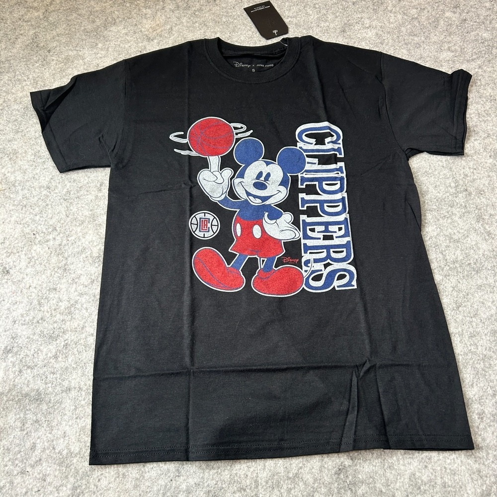 LOS ANGELES CLIPPERS Basketball Disney X Junk Food Men's Small Black NBA Shirt